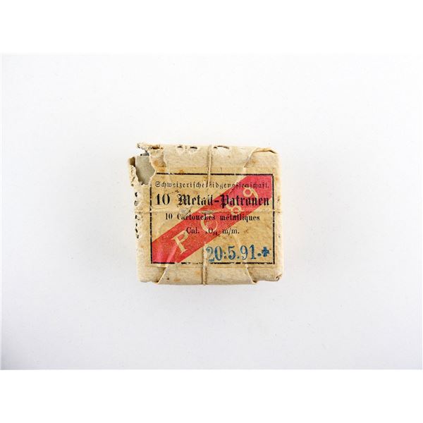 COLLECTIBLE SWISS MILITARY 10.4MM SWISS (.41 SWISS) AMMO LOT