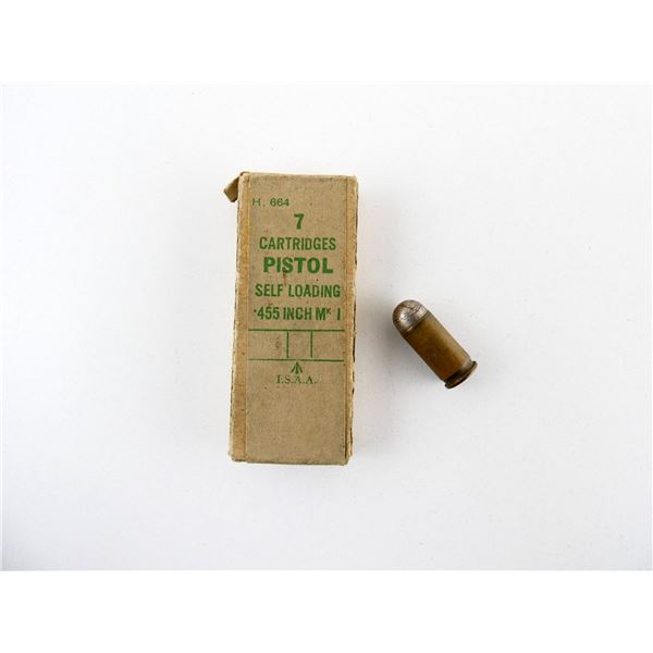 WWI BRITISH MILITARY .455 INCH MK1 SELF LOADING AMMO LOT
