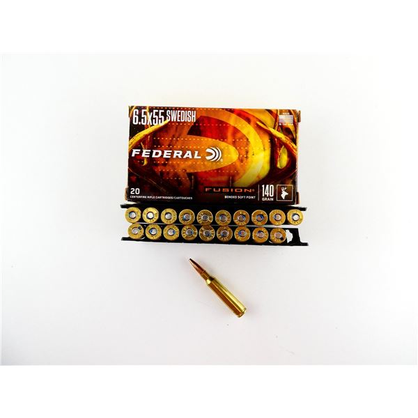 FEDERAL FUSION 6.5X55MM SWEDISH AMMO LOT