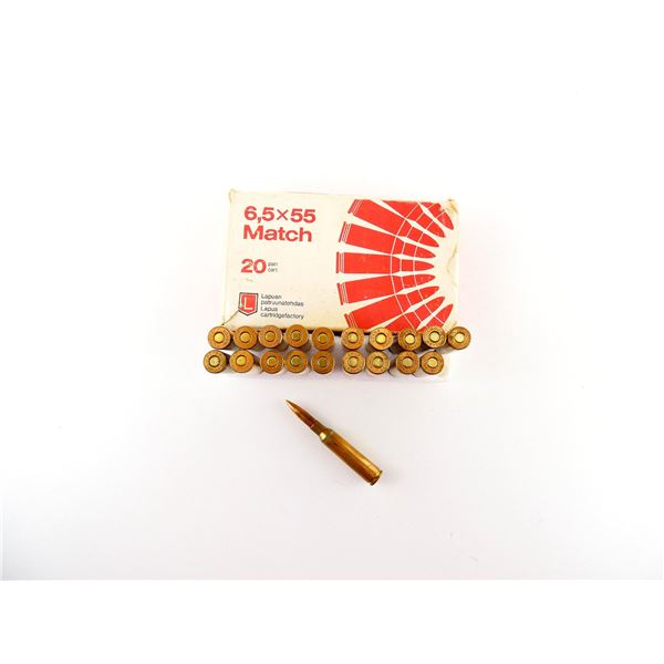 LAPUA 6.5X55MM MATCH AMMO LOT