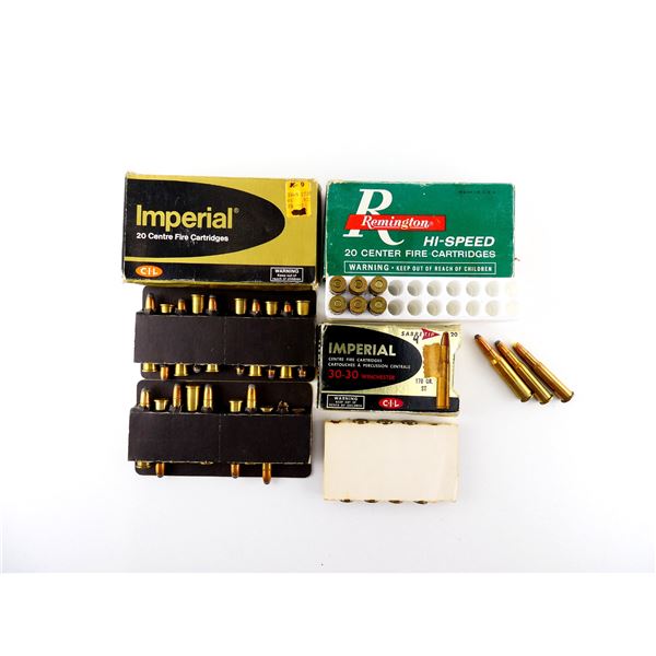 ASSORTED IMPERIAL .30-30 WIN AMMO AND REMINGTON .308 WIN AMMO LOT