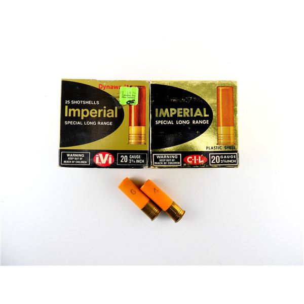 ASSORTED IMPERIAL 20 GAUGE 2 3/4" SHOT SHELL AMMO LOT