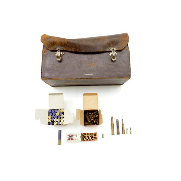 ASSORTED AMMO AND NON-PRIMED BRASS CASE LOT