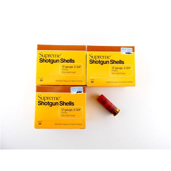 SUPREME 12 GAUGE 2 3/4" SHOT SHELL AMMO LOT