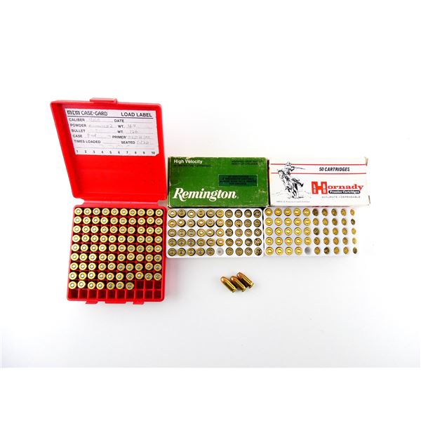 ASSORTED .380 AUTO AMMO AND NON-PRIMED BRASS CASES LOT