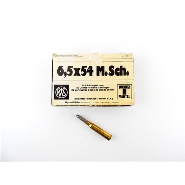 RWS 6.5X54 MANNLICHER-SCHOENAUER AMMO LOT