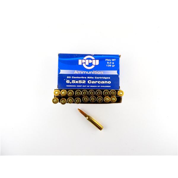 PPU 6.5X52 CARCANO AMMO LOT