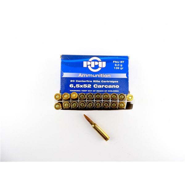 PPU 6.5X52 CARCANO AMMO LOT
