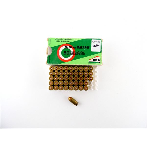 MFS 9X18 MAKAROV AMMO LOT