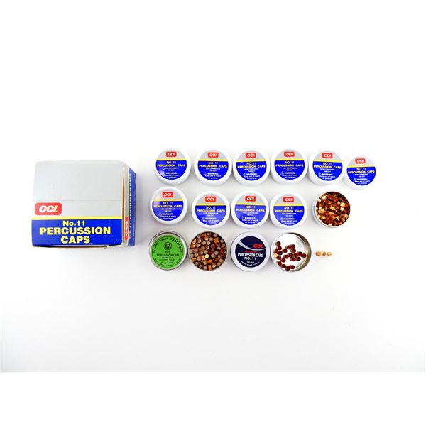 ASSORTED CCI NO. 11 PERCUSSION CAPS AND RWS NO. 55 PERCUSSION CAPS LOT