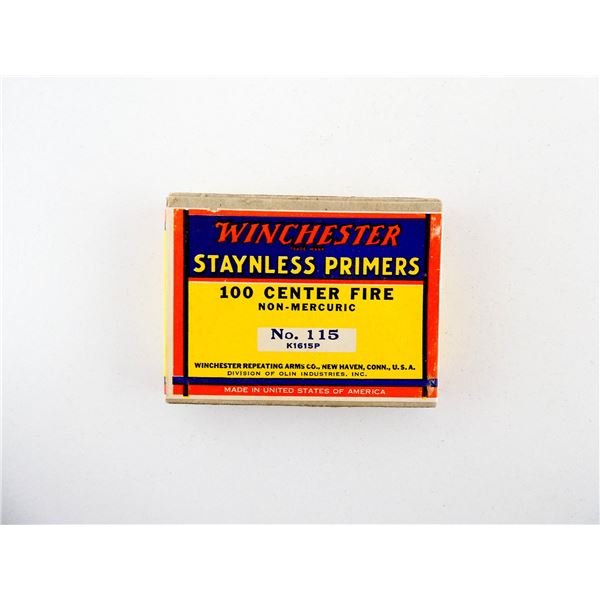 COLLECTIBLE WINCHESTER NO. 115 STAYNLESS PRIMERS LOT