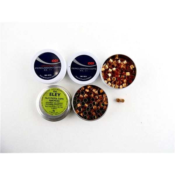 ASSORTED CCI AND ELEY NO.11 PERCUSSION CAPS LOT