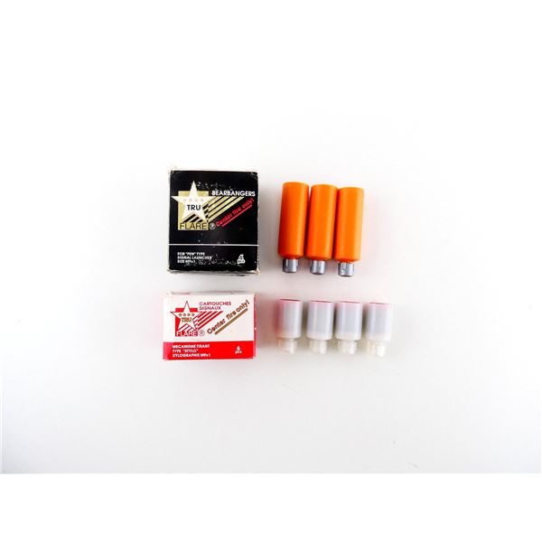 TRU FLARE MODEL 10 BEARBANGERS AND RED SIGNAL FLARES FOR PEN TYPE SIGNAL LAUNCHER SIZE M9X1 BB FLARE