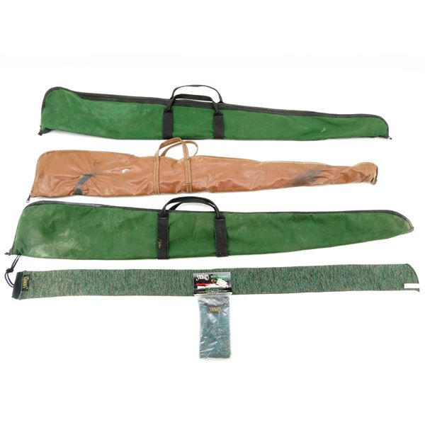 ASSORTED SOFT PADDED / NON-PADDED RIFLE CASES AND GUN SOCKS LOT