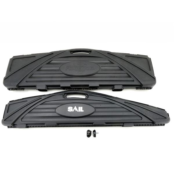 ASSORTED HARD PADDED SINGLE AND DOUBLE RIFLE CASES LOT