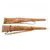 Image 1 : LEATHER LINED RIFLE CASES LOT