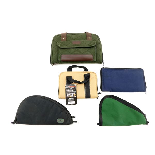 ASSORTED SOFT PADDED AND NON-PADDED HAND GUN CASES LOT