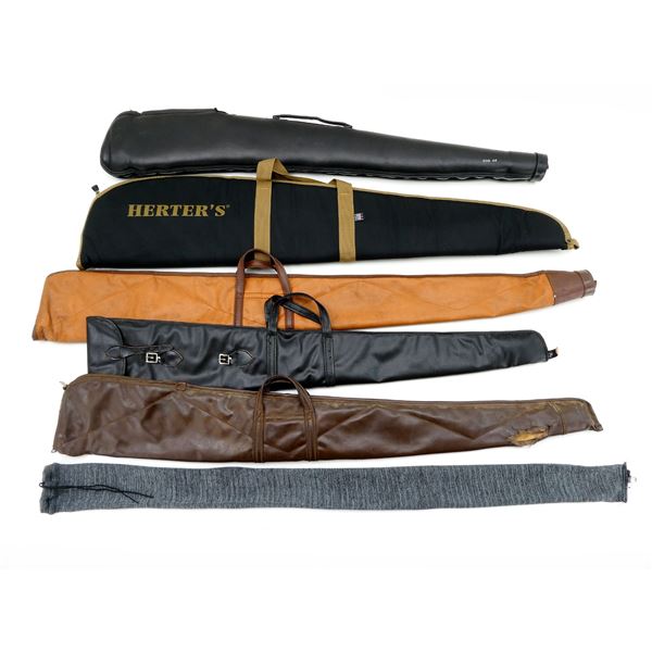 ASSORTED SOFT PADDED RIFLE CASES AND GUN SOCK LOT