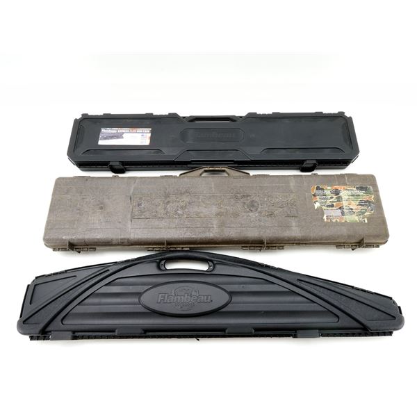 ASSORTED HARD PADDED SINGLE AND DOUBLE RIFLE CASES LOT