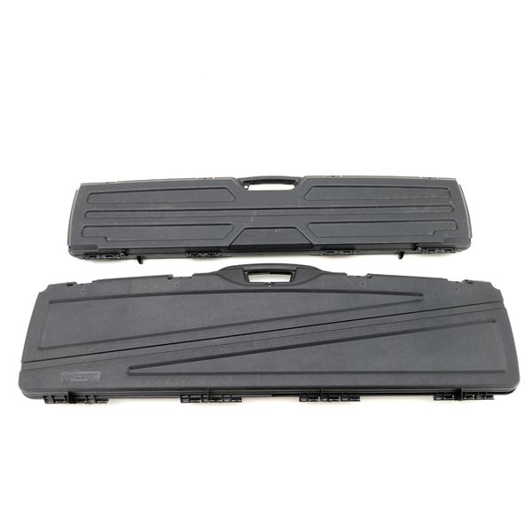 ASSORTED HARD PADDED SINGLE AND DOUBLE RIFLE CASES LOT