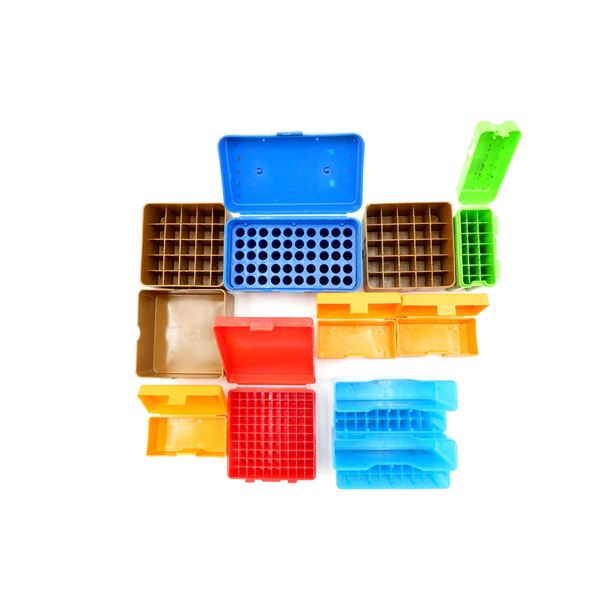 ASSORTED PLASTIC AMMO CONTAINERS LOT
