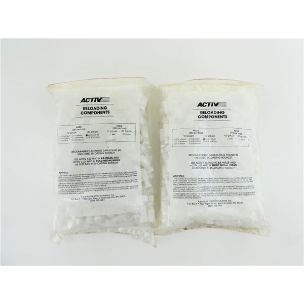 ACTIV 20 GAUGE W-28 WHITE PLASTIC WADS LOT