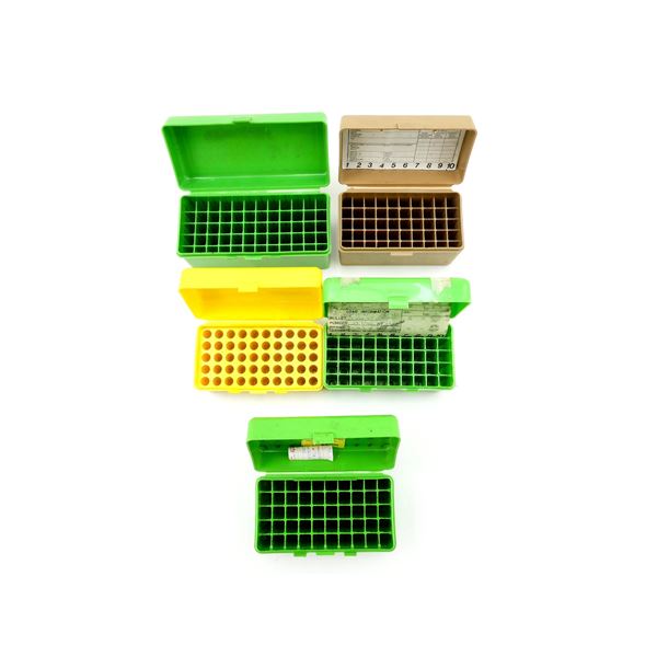 ASSORTED PLASTIC SMALL / MEDIUM RIFLE AMMO CONTAINERS