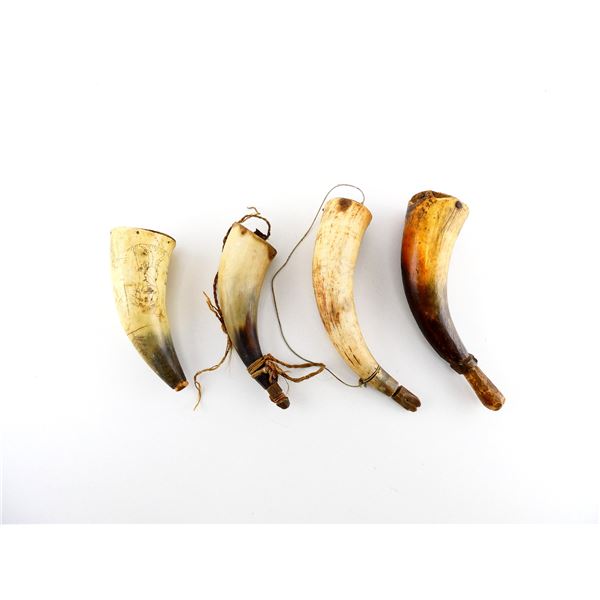 ASSORTED BLACK POWDER HORNS LOT