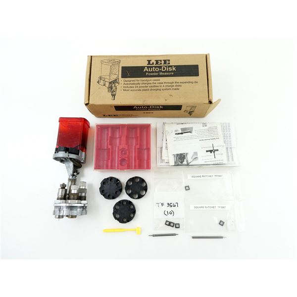 LEE AUTO DISK POWDER MEASURE AND ACCESSORIES LOT
