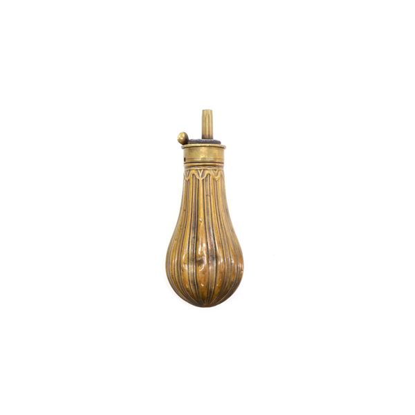ANTIQUE PISTOL POWDER FLASK
