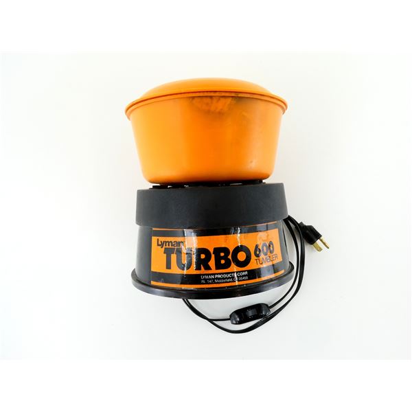 LYMAN TURBO 600 MEDIA TUMBLER AND MEDIA LOT