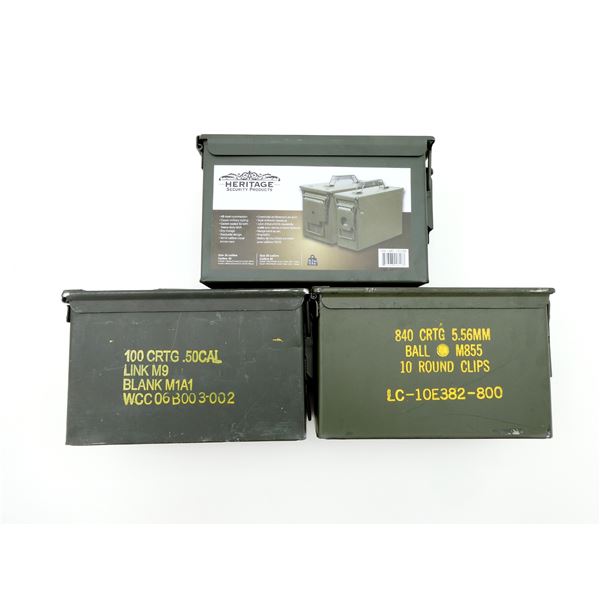 ASSORTED METAL AMMO TIN LOT