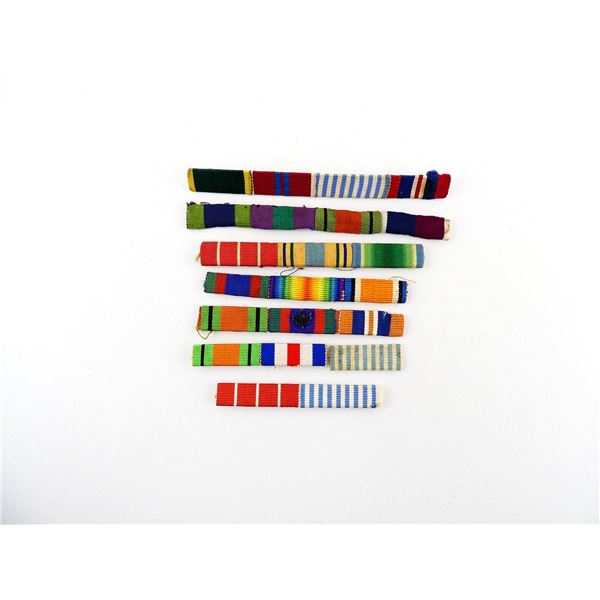 ASSORTED WWI / WWII / POST-WWII CANADIAN MILITARY RIBBON BARS LOT