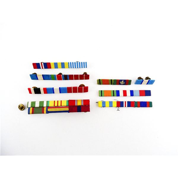 ASSORTED WWII / POST-WWII CANADIAN / U.S. MILITARY RIBBON BARS LOT