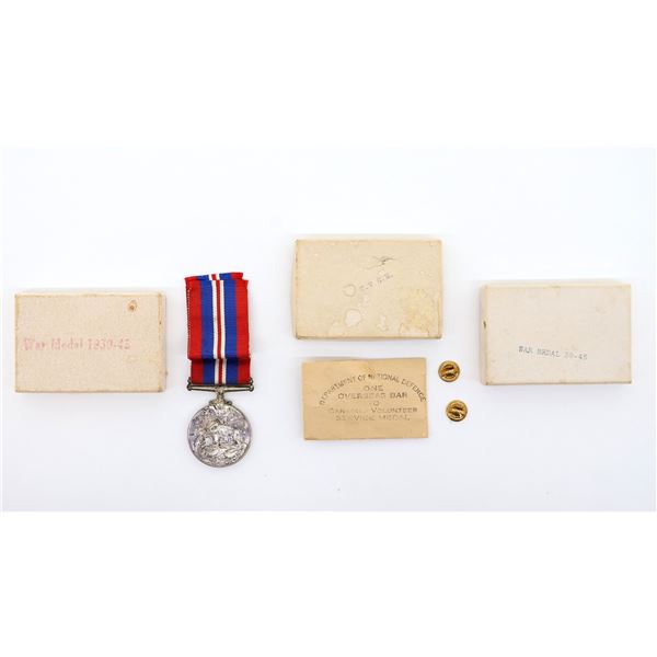WWII CANADIAN WAR MEDAL 1939-1945, ETC. LOT