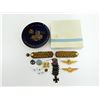Image 1 : ASSORTED MILITARY BADGES, BUTTONS, PLATE, ETC. LOT