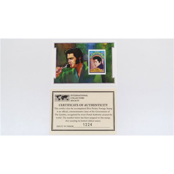 COLLECTIBLE LIMITED EDITION ELVIS PRESLEY "THE GAMBIA" STAMP