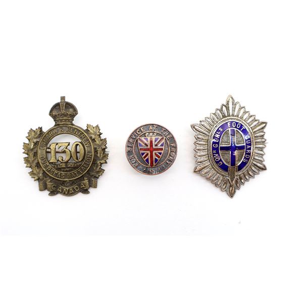 WWI / WWII CANADIAN MILITARY BADGE LOT