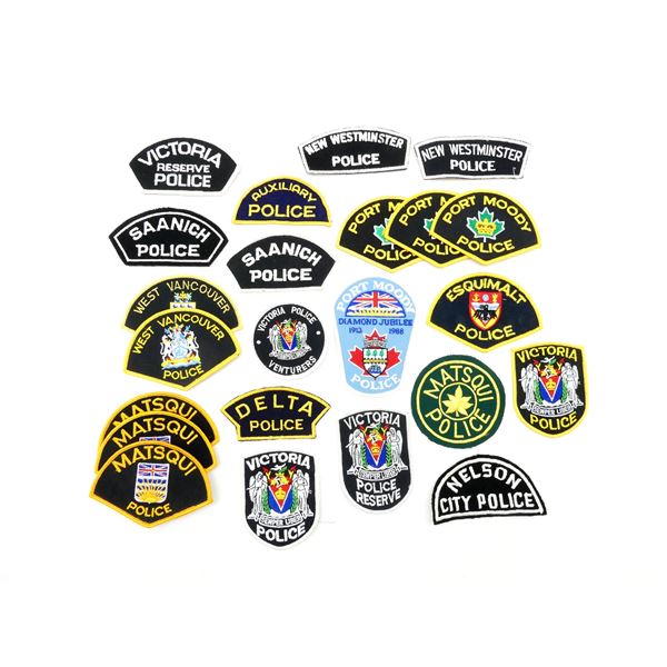 ASSORTED BRITISH COLUMBIA POLICE BADGES LOT