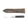 Image 2 : BRITISH SAILORS KNIFE WITH LEATHER SCABBARD