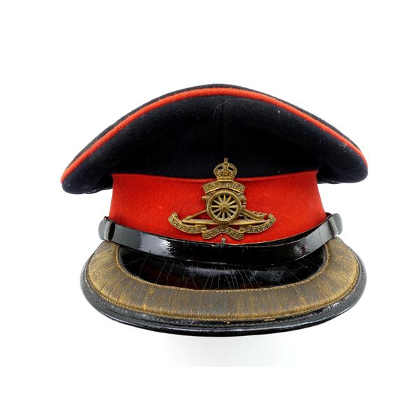 WWII BRITISH MILITARY OFFICER'S PEAKED CAP
