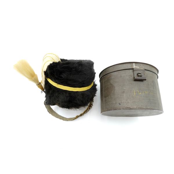 LATE 1800'S / EARLY 1900'S 6TH DUKE OF CONNAUGHT'S ROYAL CANADIAN HUSSARS BUSBY WITH TIN