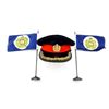 Image 1 : CANADIAN MILITARY PEAKED CAP AND DESK FLAGS LOT
