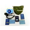 Image 1 : CANADIAN MILITARY DH-41-2 FLIGHT HELMET AND LOG BOOKS, ETC. LOT