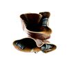 Image 5 : CANADIAN MILITARY STYLE BROWN LEATHER BOOTS WITH LEATHER SUITCASE, ETC. LOT