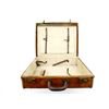 Image 6 : CANADIAN MILITARY STYLE BROWN LEATHER BOOTS WITH LEATHER SUITCASE, ETC. LOT
