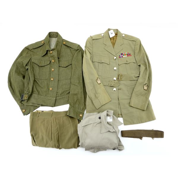 ASSORTED 1950'S / MODERN CANADIAN / BRITISH MILITARY UNIFORM LOT