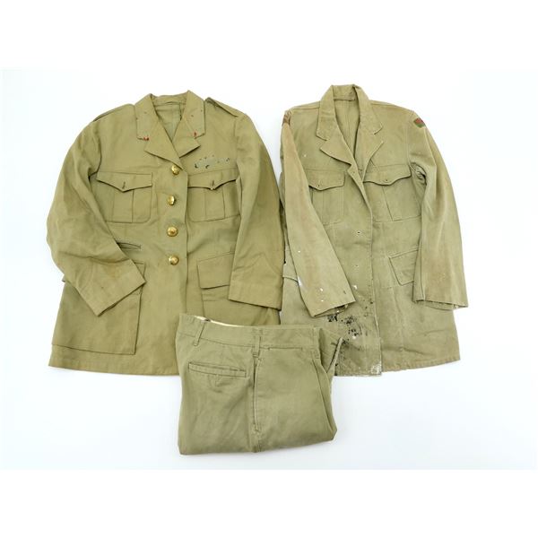 ASSORTED WWII / WWII ERA CANADIAN / BRITISH MILITARY UNIFORM LOT