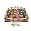 Image 2 : CANADIAN RCAF DRUM AND DRUM STICKS LOT