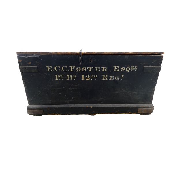 VICTORIAN ERA BRITISH MILITARY NAMED TRUNK